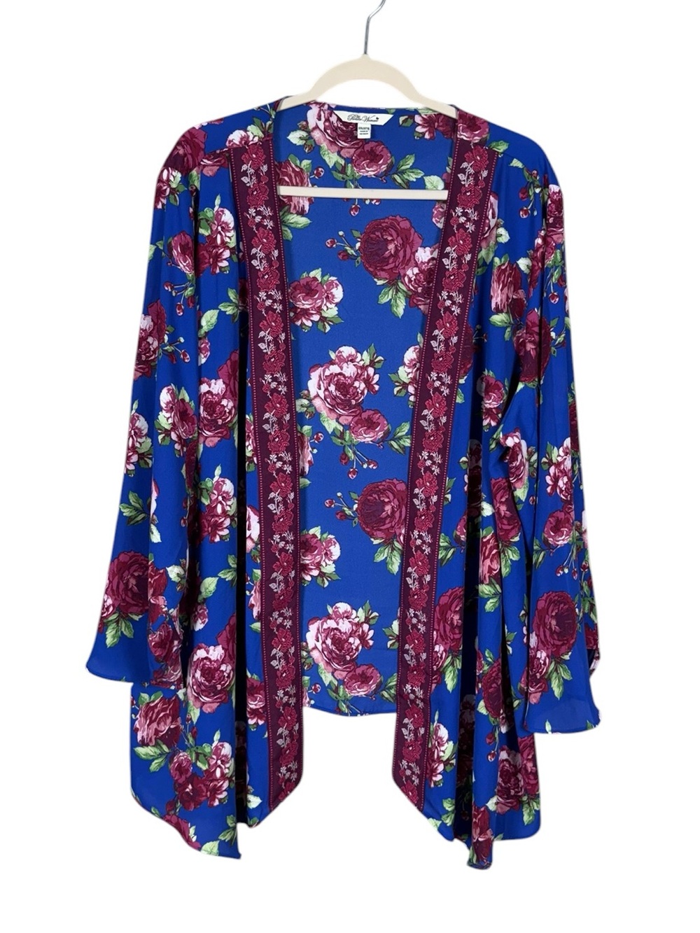 Womens Bohemian Floral Kimono Wrap Size XXL XXL Beach Coastal Resort Festival